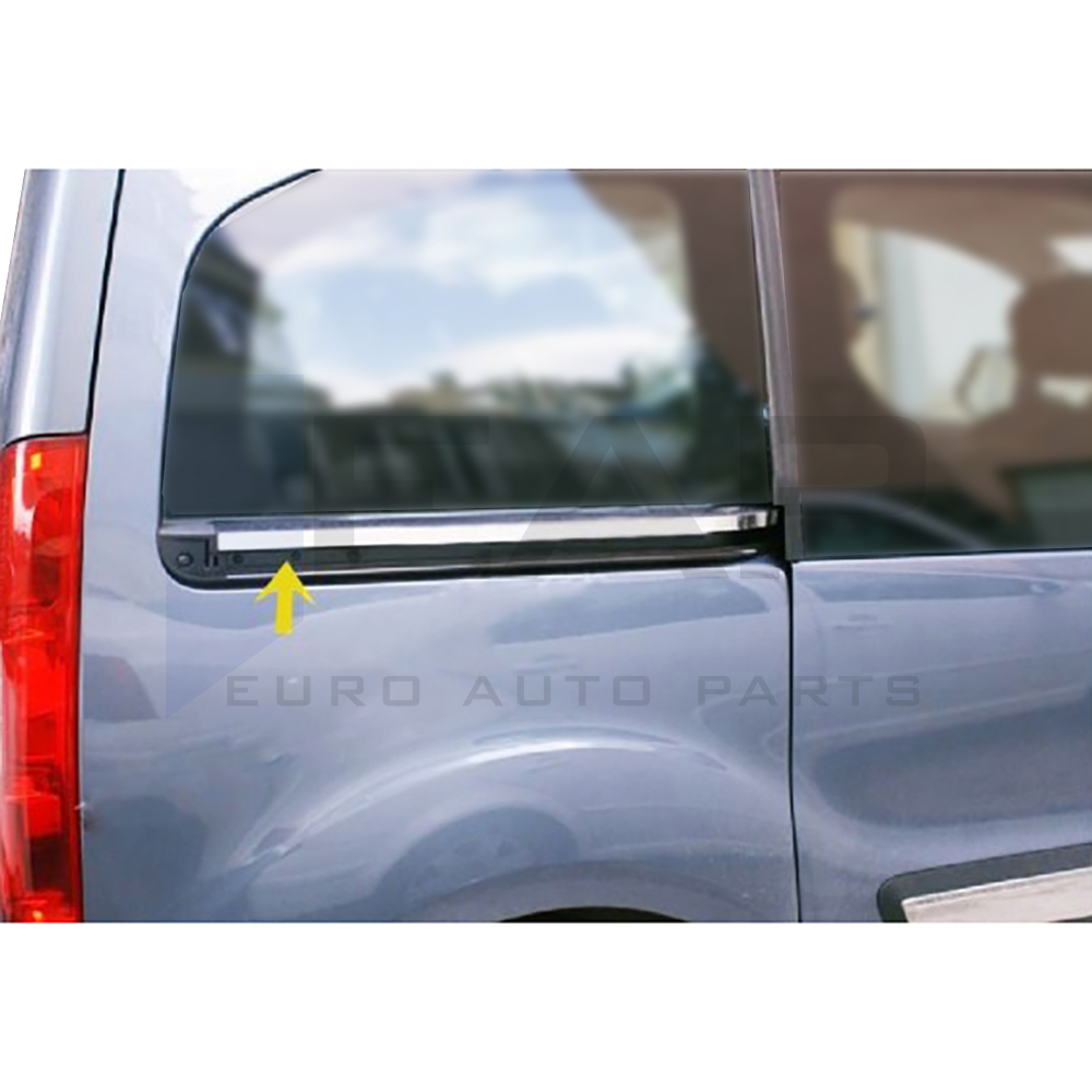 Side Door Rail Trim - 2 Pcs - Stainless Steel