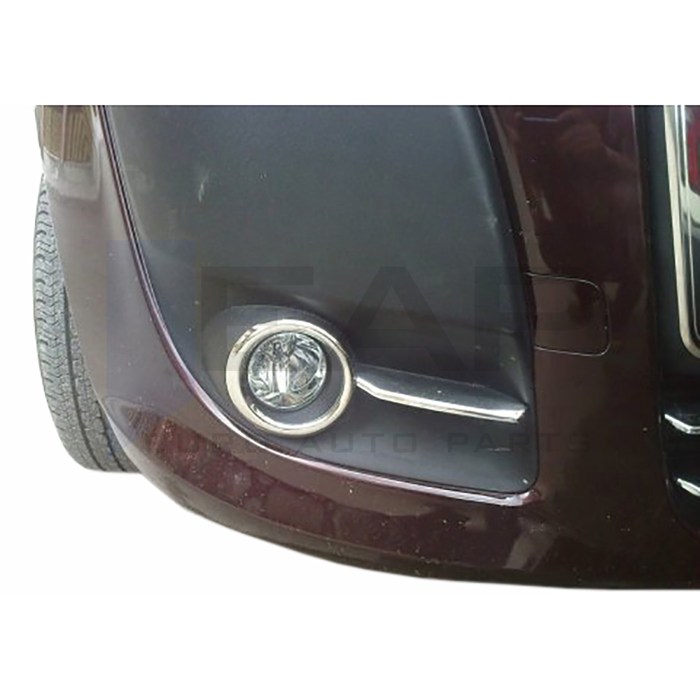 Fog Light Frame + Eyebrow Cover - 4 Pcs - Stainless Steel 