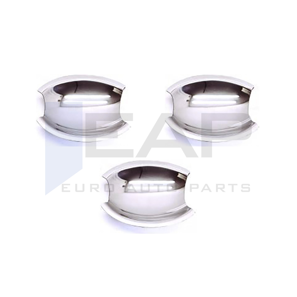 Exterior Door Handle Cup Bowl Cover - 3 Doors - Stainless Steel