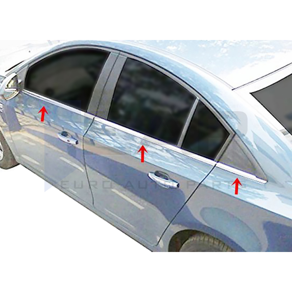 Window Frame Garnish - 6 Pcs - Stainless Steel