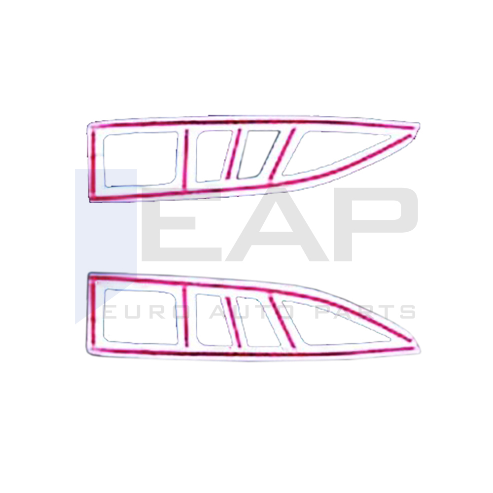 Tail Light Frame - 2 Pcs - Stainless Steel