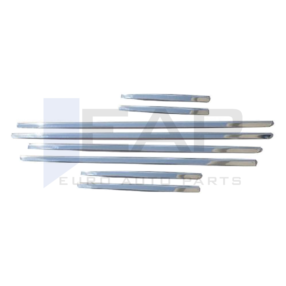 Window Frame Garnish - Sedan - 8 Pcs - Stainless Steel