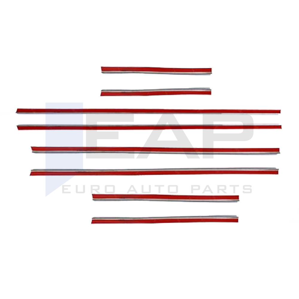 Window Frame Garnish - Sedan - 8 Pcs - Stainless Steel
