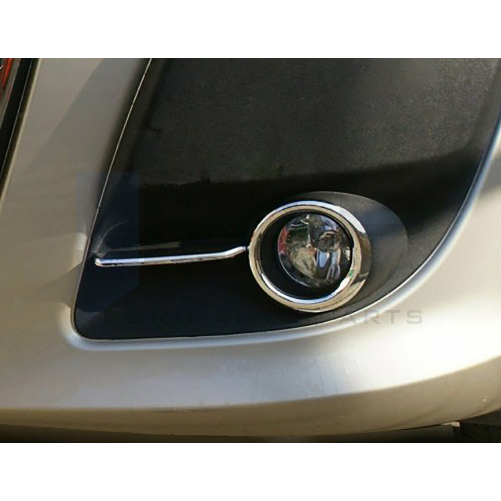 Fog Light Frame + Eyebrow Cover - 4 Pcs - Stainless Steel 
