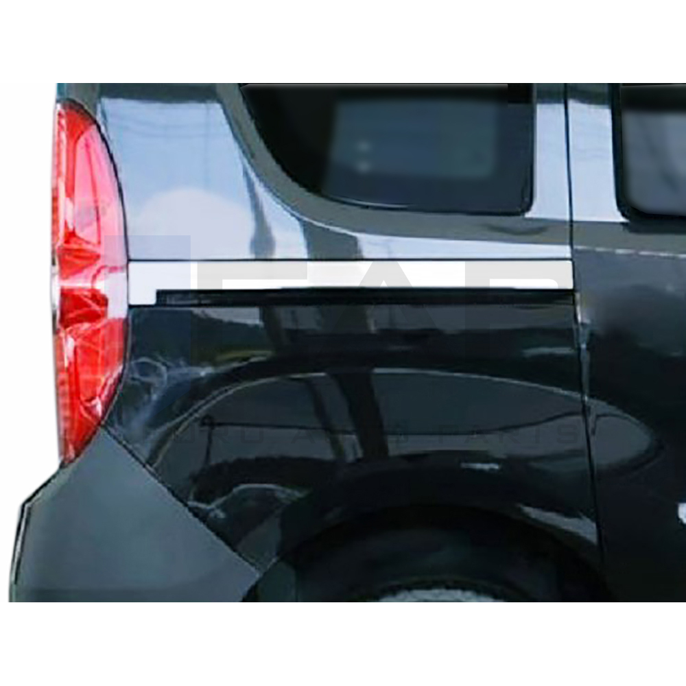 Side Door Rail Trim -  2 Pcs - Stainless Steel