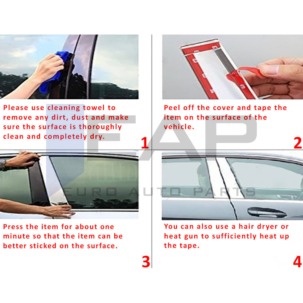 Door Post Set - 8 Pcs - Stainless Steel