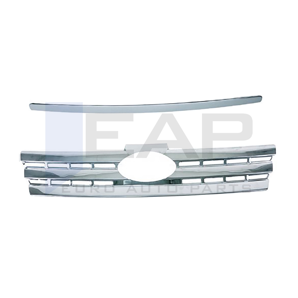 Front Grille+Front Hood Lid Cover - 2 Pcs - Stainless Steel