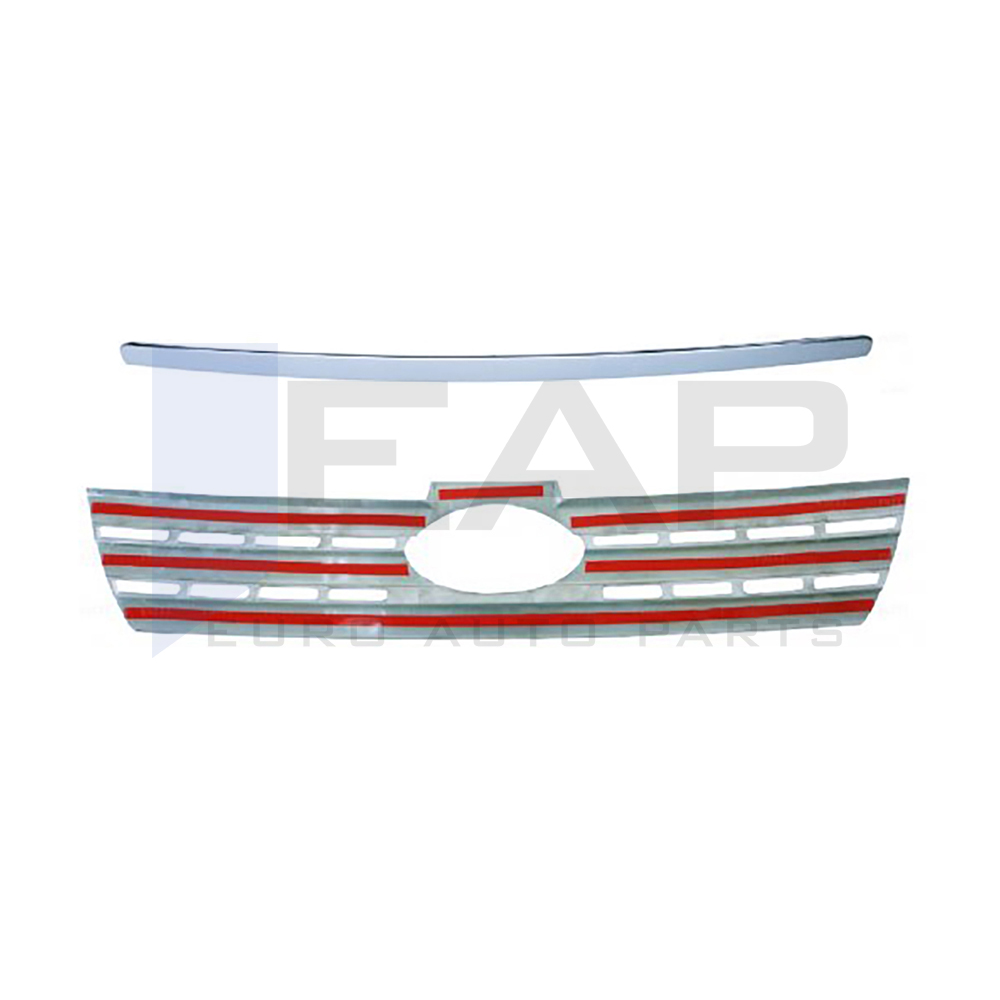 Front Grille+Front Hood Lid Cover - 2 Pcs - Stainless Steel