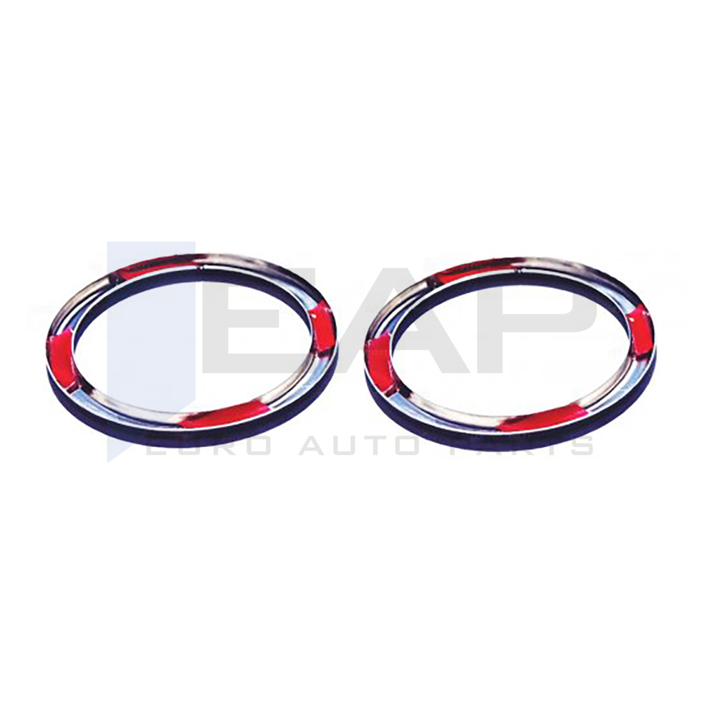 Fog Light Frame - 2 pcs - Stainless Steel 