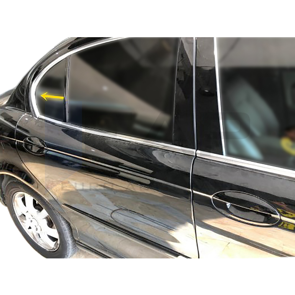 Rear Side Window Corner Trim - 2 Pcs - Stainless Steel
