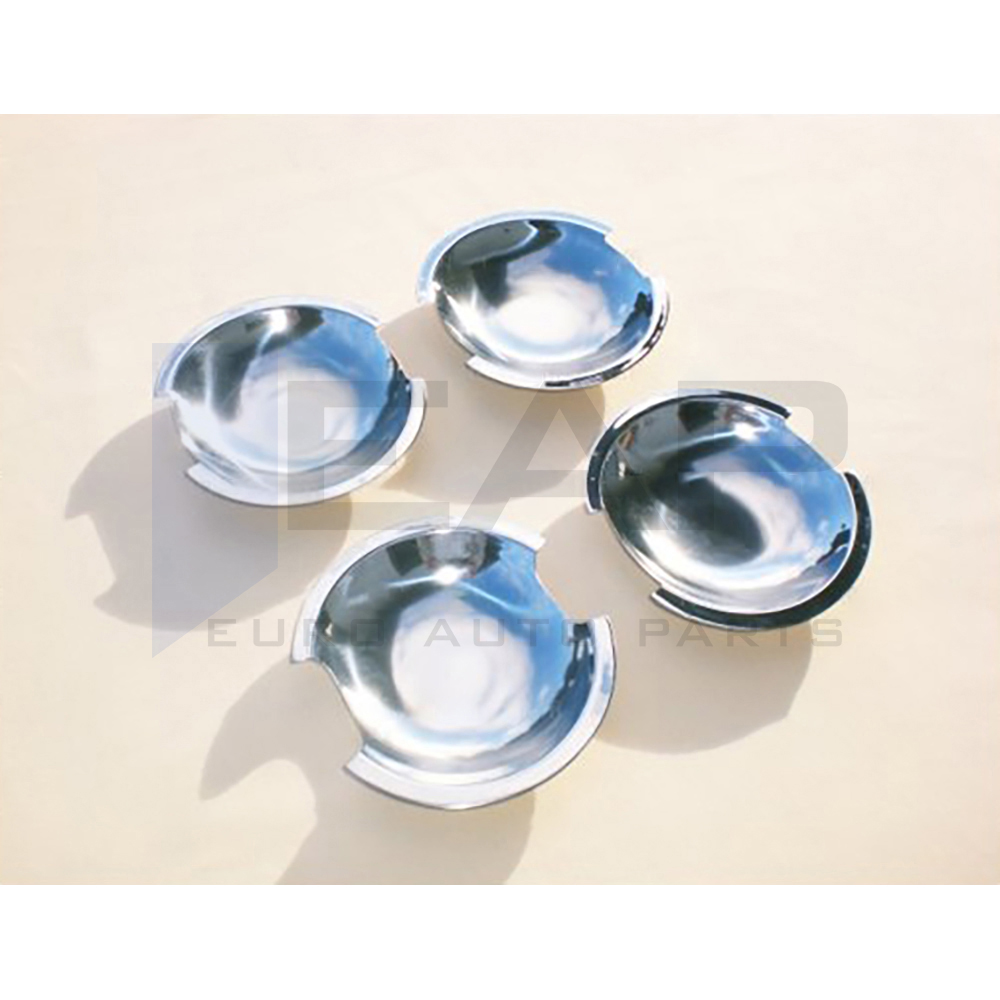 Exterior Door Handle Cup Bowl Cover - 4 Doors - Stainless Steel