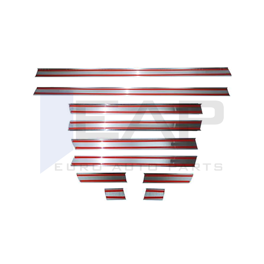 Side Door Trim (Long Chassis) - 10 Pcs - Stainless Steel