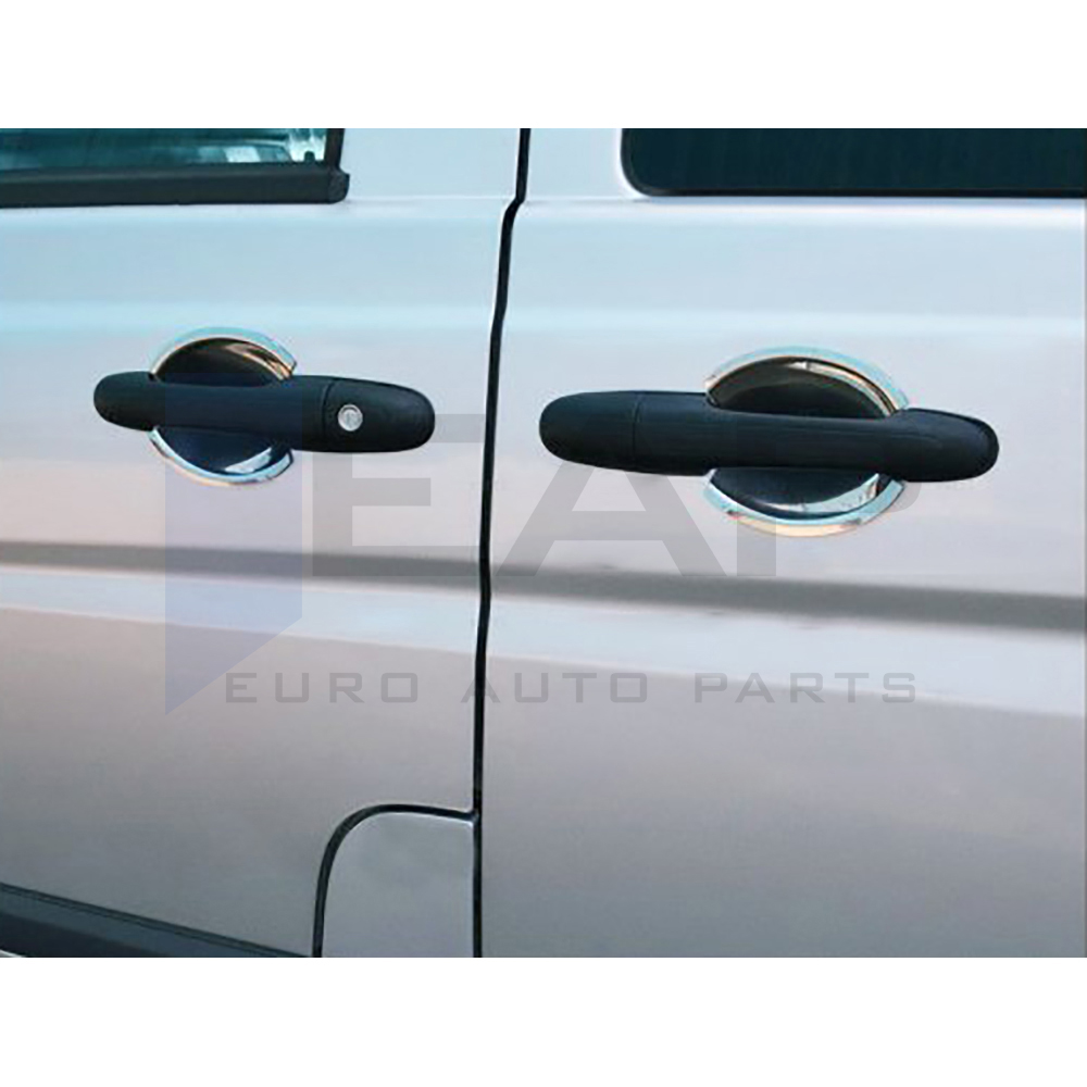 Exterior Door Handle Cup Bowl Cover - 4 Doors - Stainless Steel