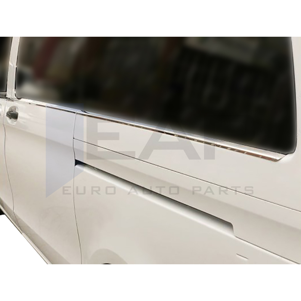 Side Door Trim (Extra Long Sachet - Double Slider) - 8 Pcs - Stainless Steel