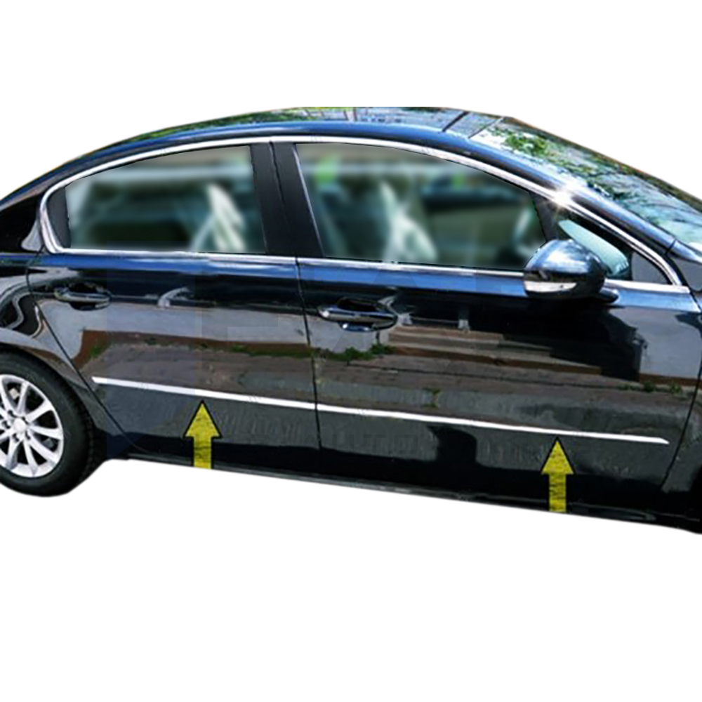 Side Door Trim - 4 Pcs - Stainless Steel