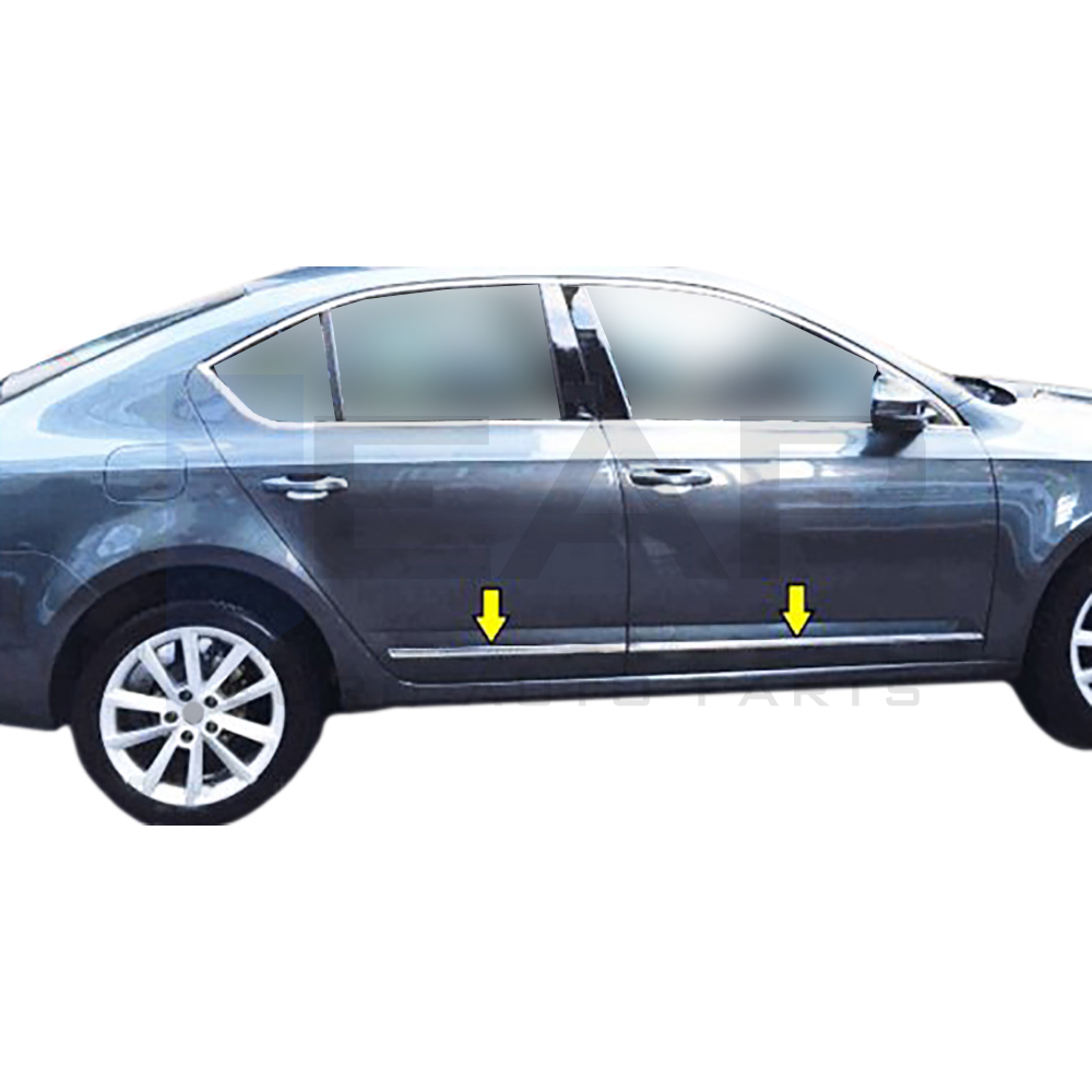 Side Door Trim - 4 Pcs - Stainless Steel