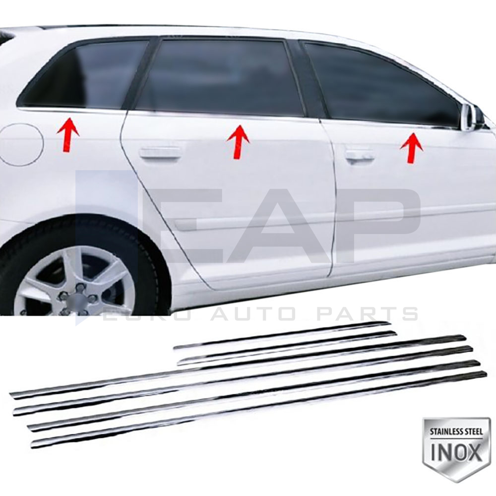 Window Frame Garnish - 6 Pcs - Stainless Steel