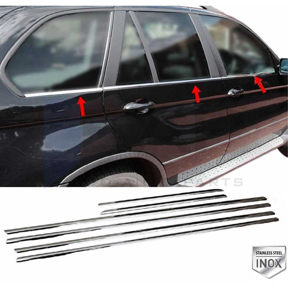 Window Frame Garnish - 6 Pcs - Stainless Steel