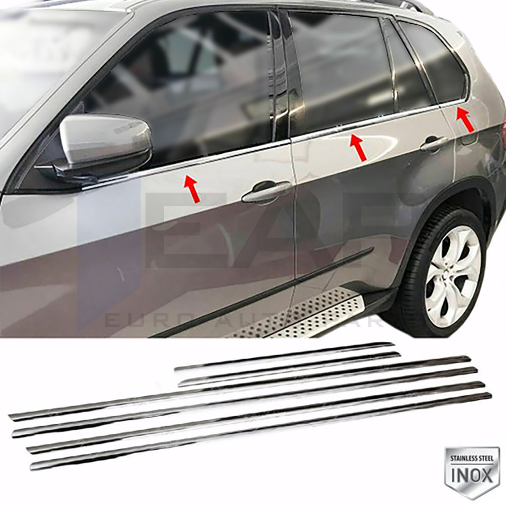 Window Frame Garnish - 6 Pcs - Stainless Steel