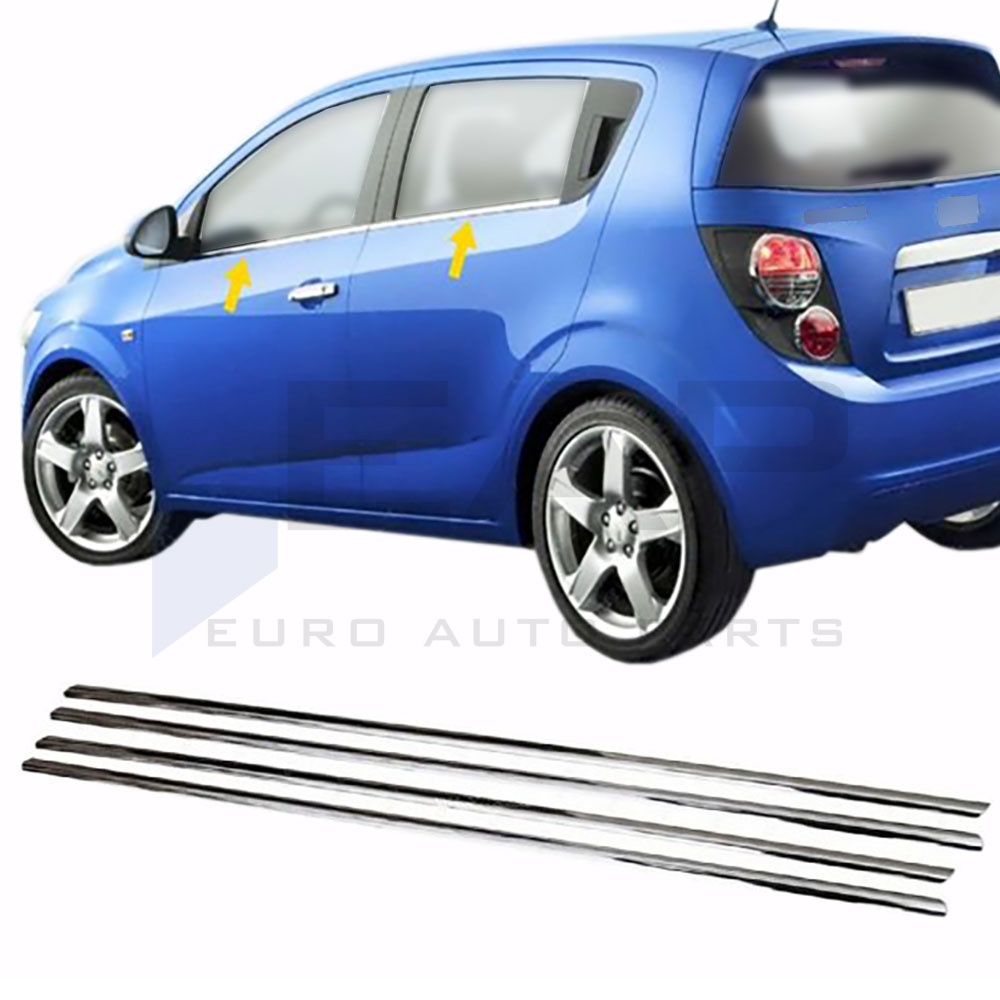 Window Frame Garnish - 4 Pcs - Stainless Steel