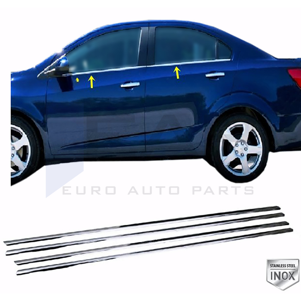 Window Frame Garnish - 4 Pcs - Stainless Steel