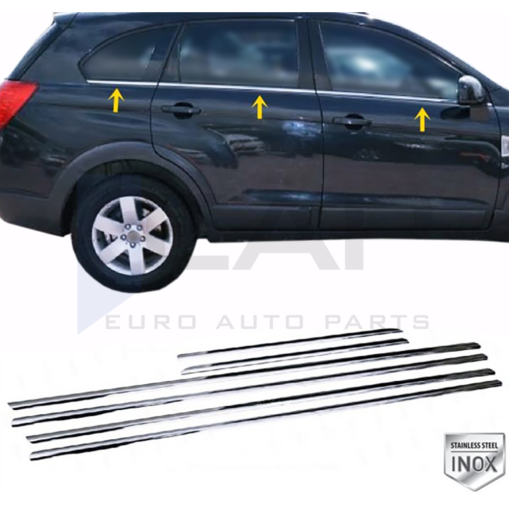 Window Frame Garnish - 6 Pcs - Stainless Steel