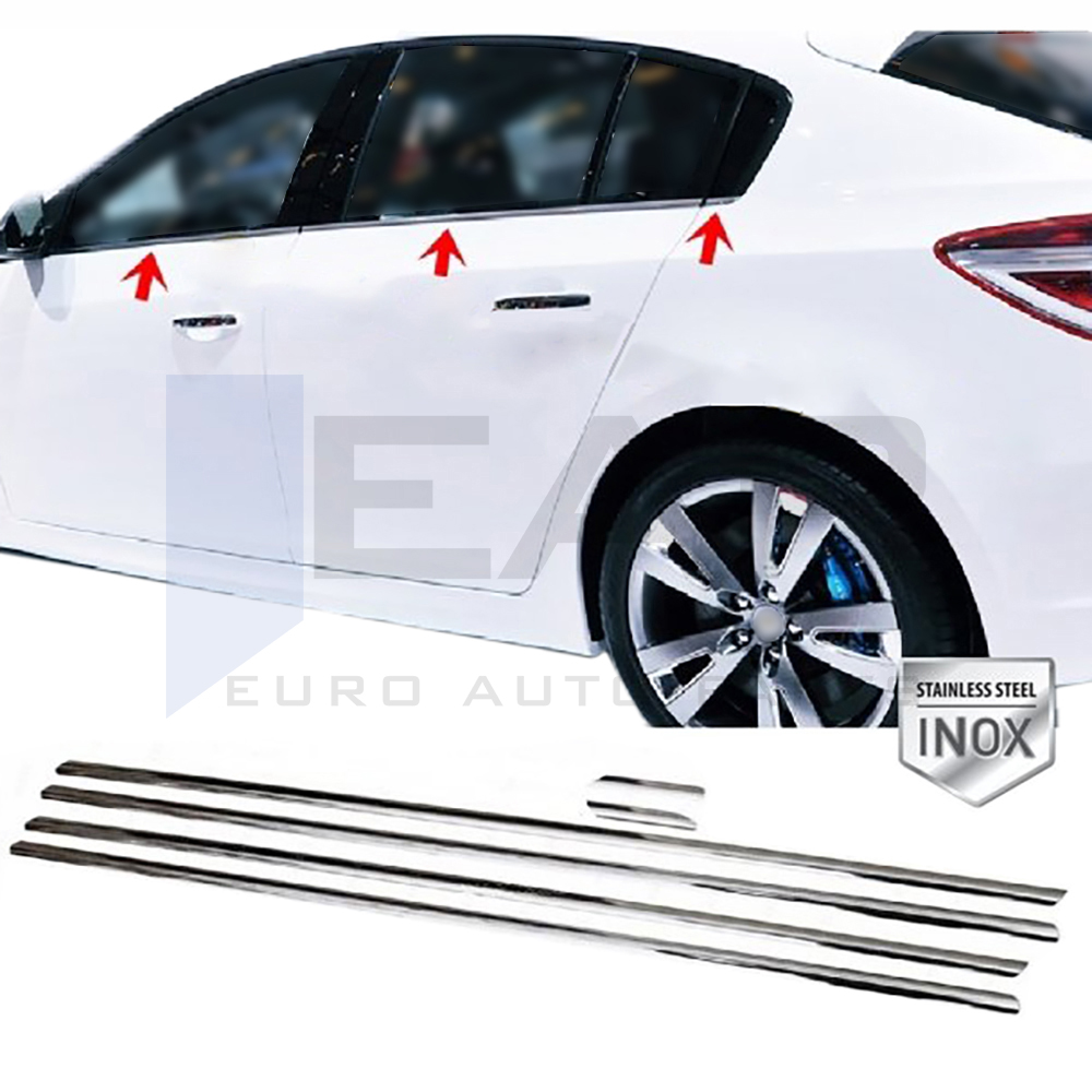 Window Frame Garnish - 6 Pcs - Stainless Steel