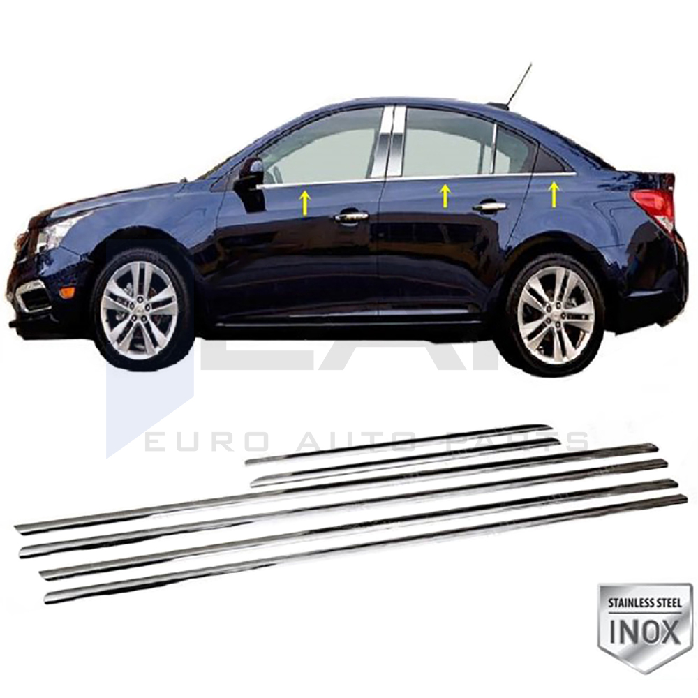 Window Frame Garnish - 6 Pcs - Stainless Steel
