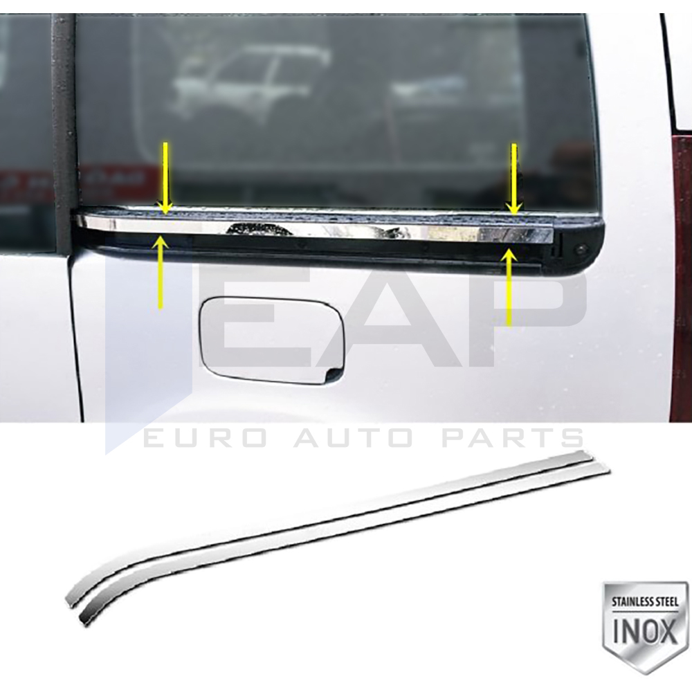 Side Door Rail Trim - 2 Pcs - Stainless Steel