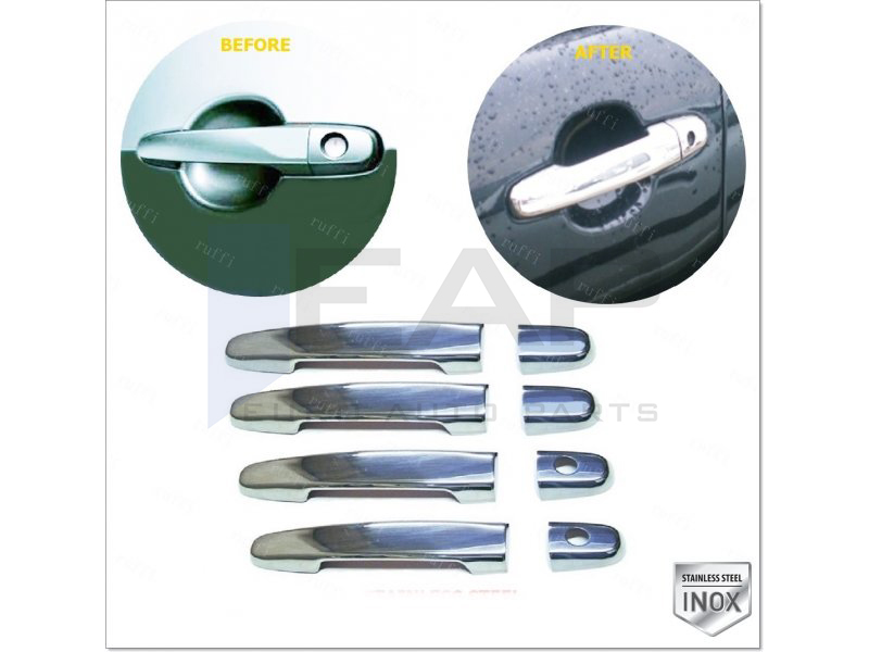 Door Handle Cover (Double Hole) - 4 Doors - Stainless Steel