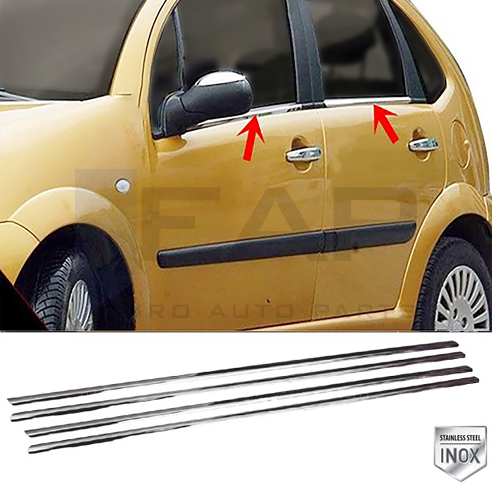 Window Frame Garnish - 4 Pcs - Stainless Steel