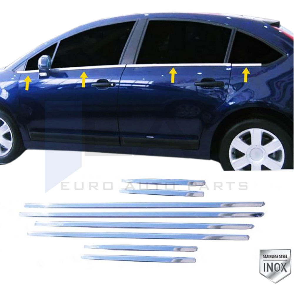 Window Frame Garnish - Hb - 8 Pcs - Stainless Steel