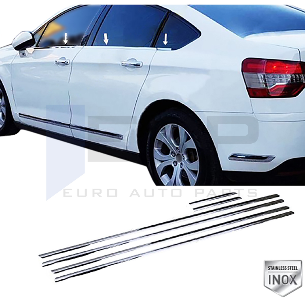 Window Frame Garnish - 6 Pcs - Stainless Steel