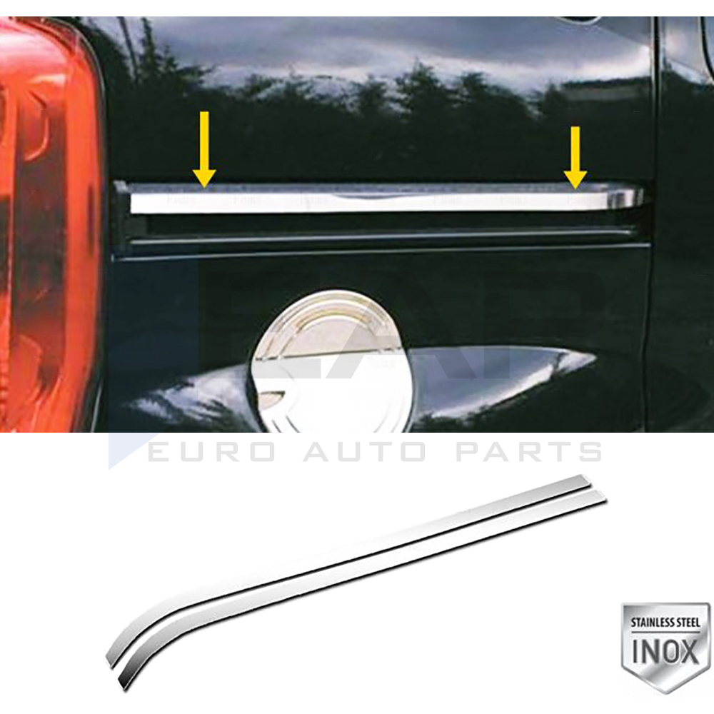 Side Door Rail Trim - 2 Pcs - Stainless Steel