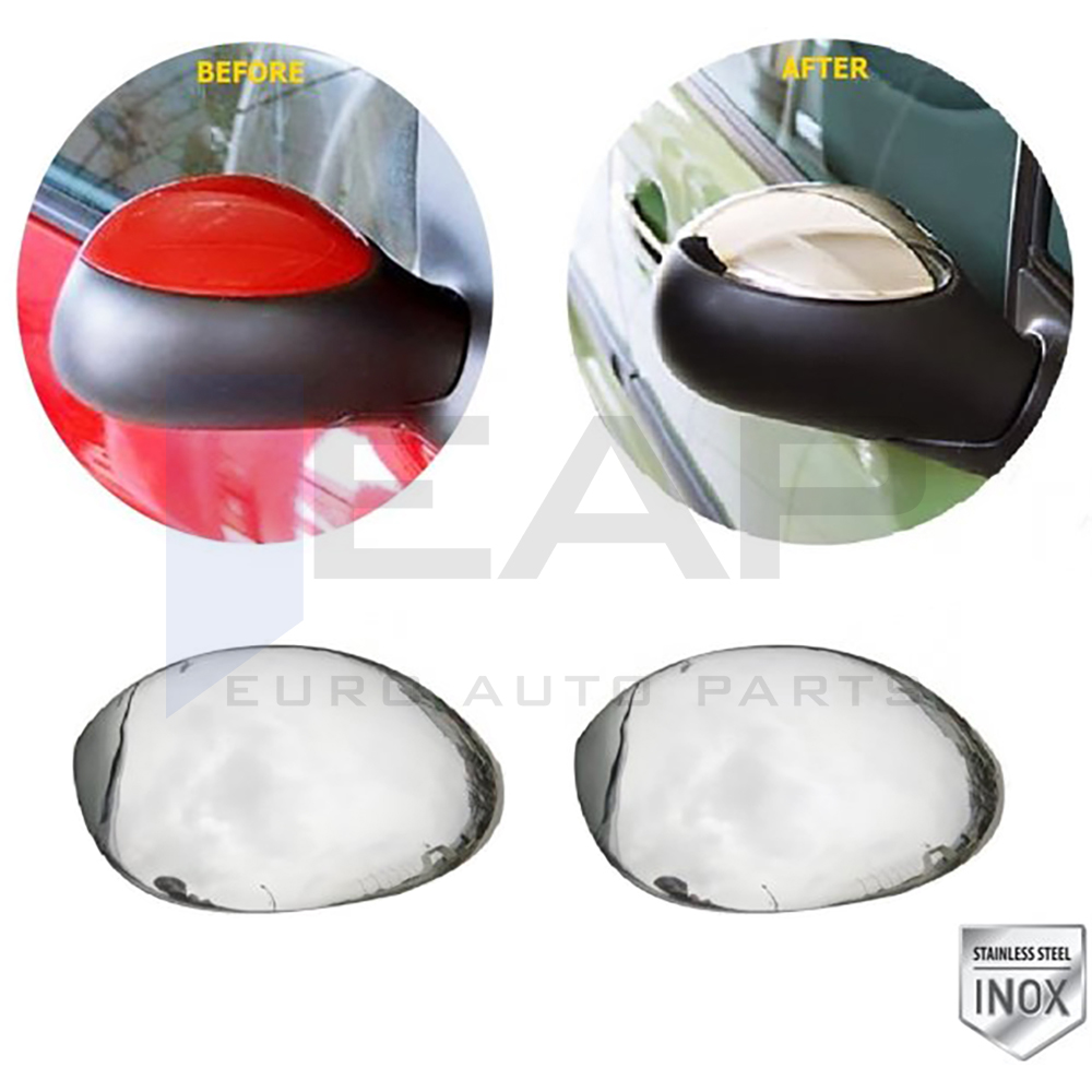 Mirror Cover - 2 Pcs - Stainless Steel