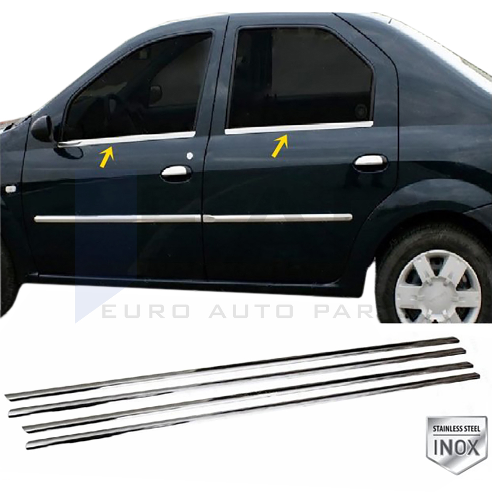 Window Frame Garnish - 4 Pcs - Stainless Steel