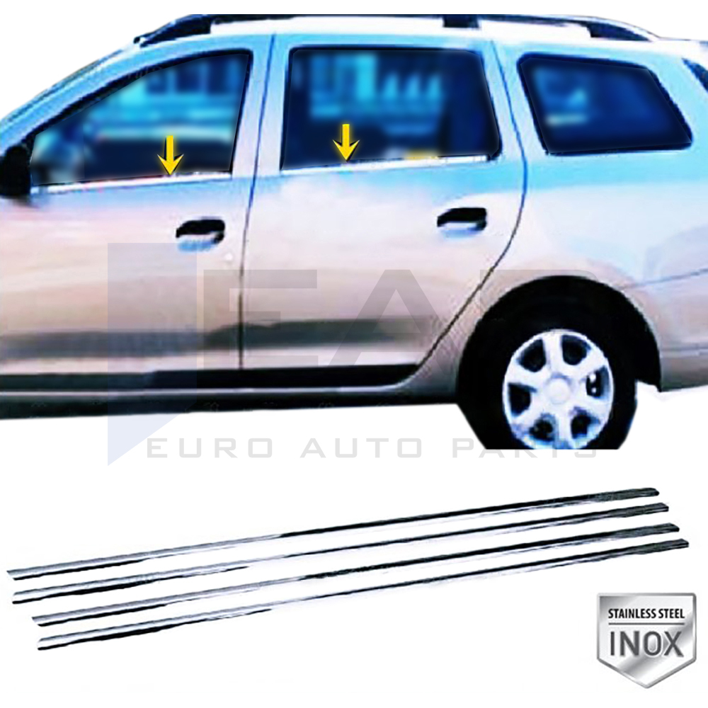 Window Frame Garnish - 4 Pcs - Stainless Steel