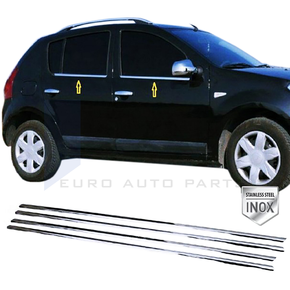 Window Frame Garnish - 4 Pcs - Stainless Steel