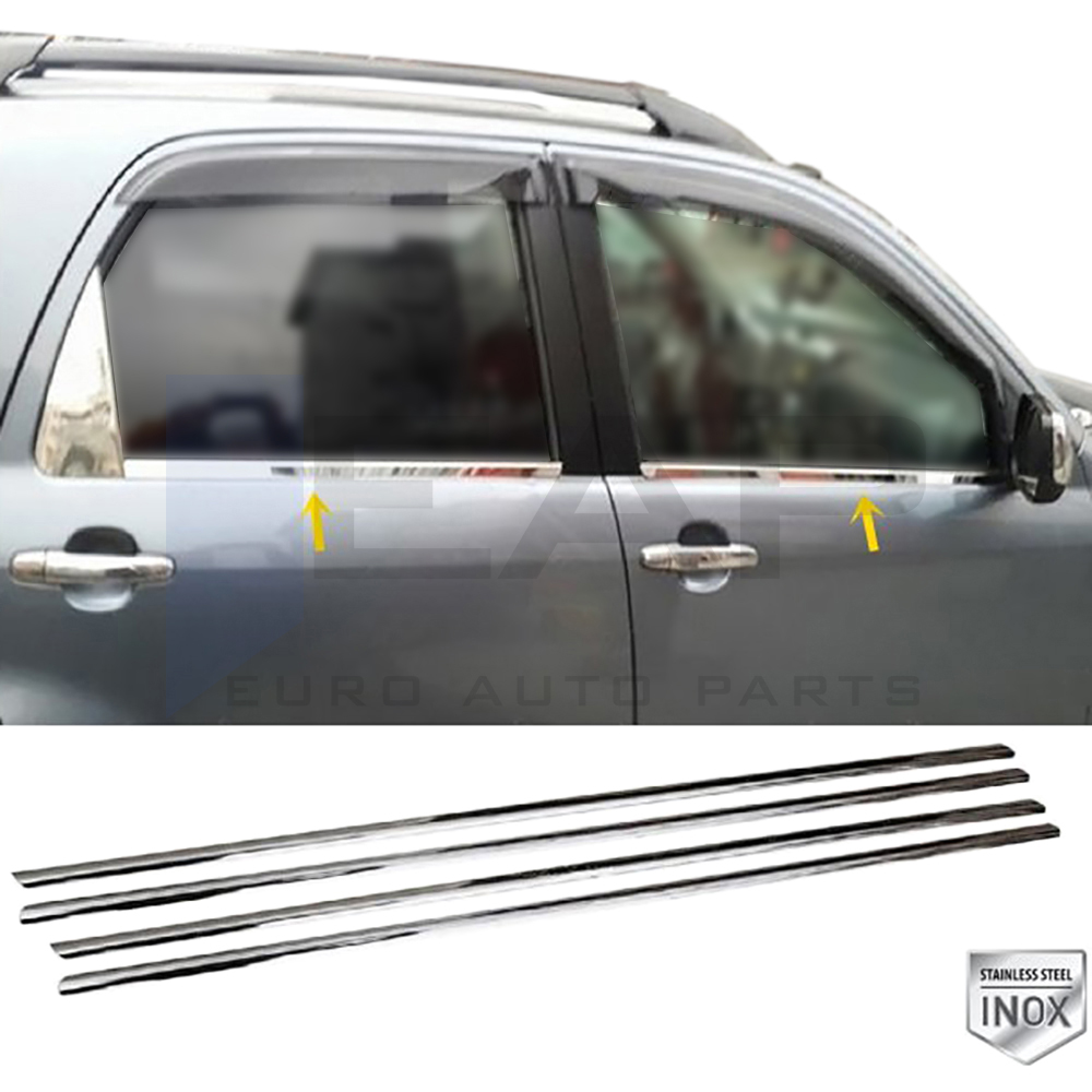 Window Frame Garnish - 4 Pcs - Stainless Steel