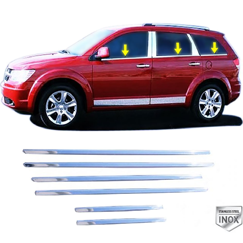 Window Frame Garnish - 6 Pcs - Stainless Steel