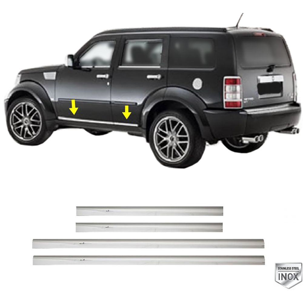 Side Door Trim - 4 Doors - Stainless Steel