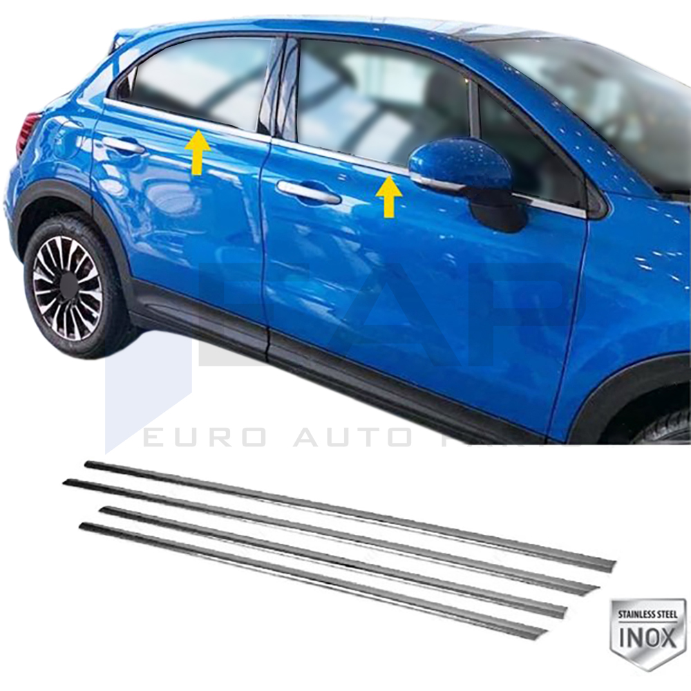 Window Frame Garnish - 4 Pcs - Stainless Steel