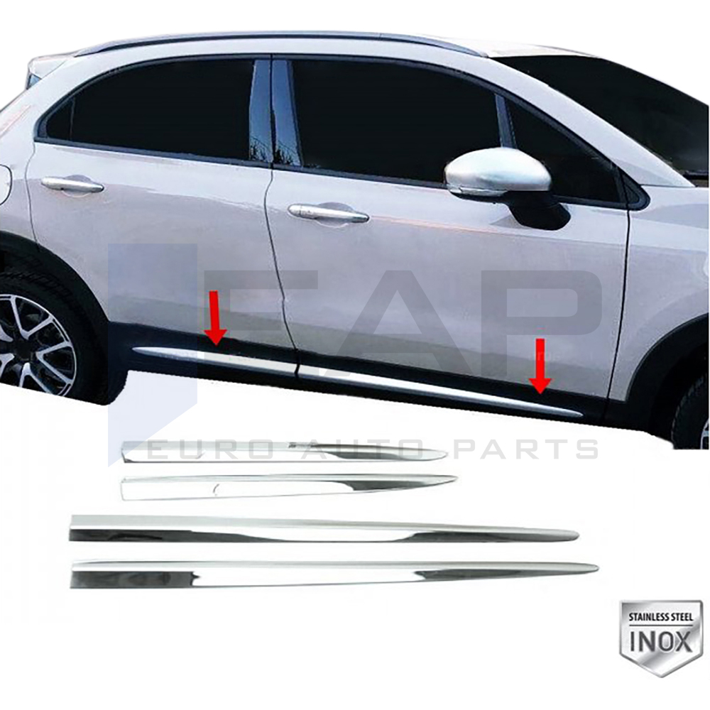 Side Door Trim - 4 Pcs - Stainless Steel