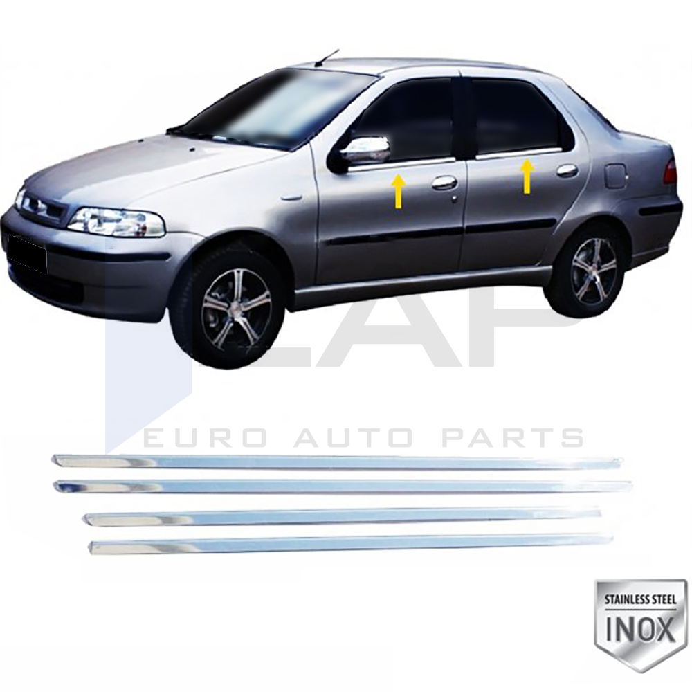 Window Frame Garnish - 4 Pcs - Stainless Steel