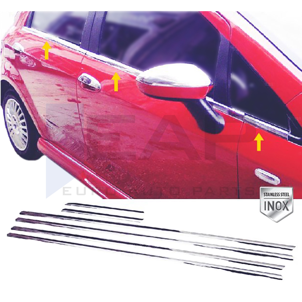 Window Frame Garnish - 6 Pcs - Stainless Steel