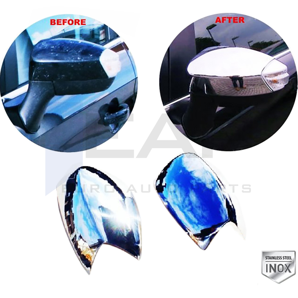 Mirror Cover - 2 Pcs - Stainless Steel