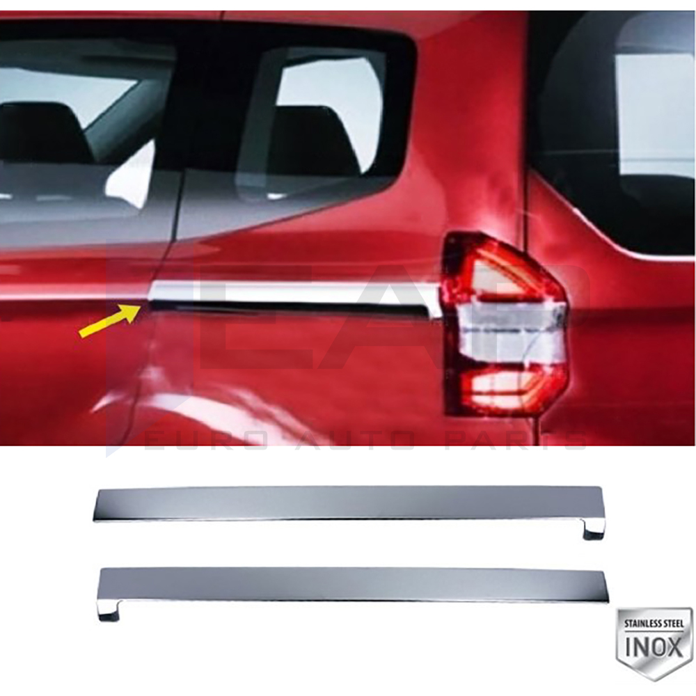 Side Door Rail Trim - 2 Pcs - Stainless Steel