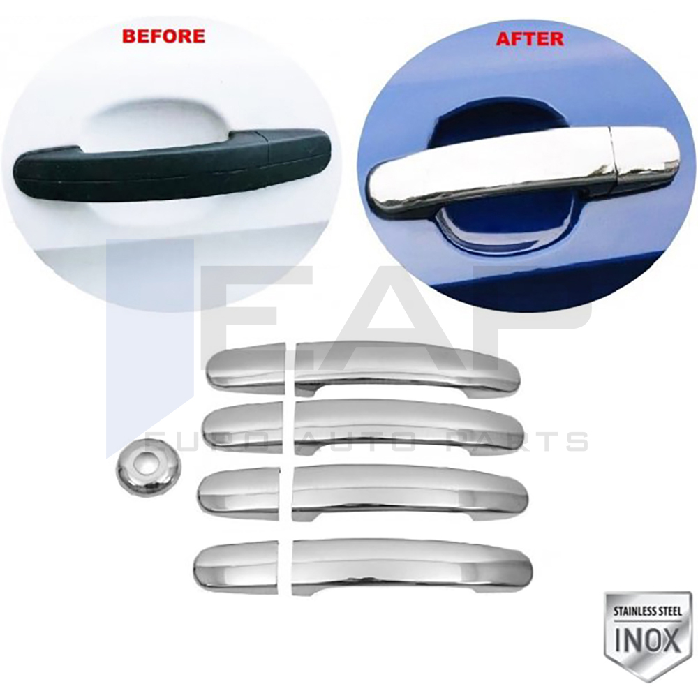 Door Handle Cover - 4 Doors - 9 Pcs - Stainless Steel