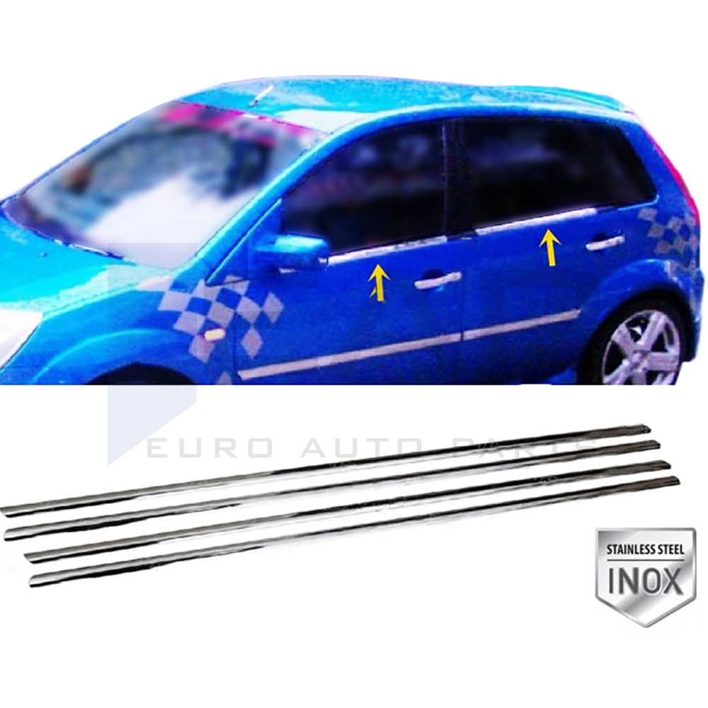 Window Frame Garnish - 4 Pcs - Stainless Steel