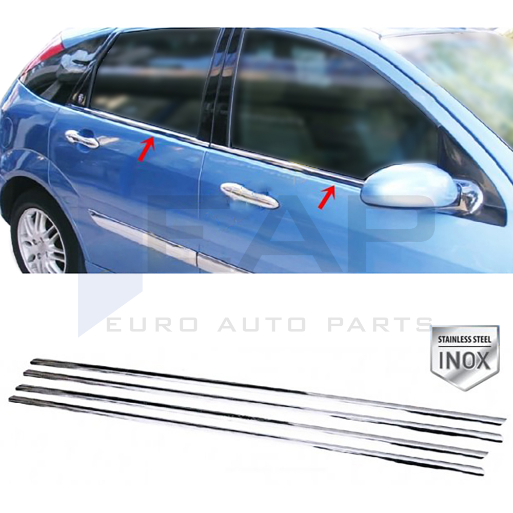 Window Frame Garnish - 4 Pcs - Stainless Steel